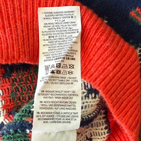 Mini Boden All Over Christmas Fairisle Navy Blue Sweater - Picture 6 of 7